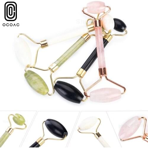 Massager For Face Jade Roller Facial Skin Care Tools Natural Gouache Scraper Body Back Beauty Slimming Massagers Roller Set