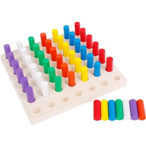 Montessori Materials Wooden Toys Educational Games Cylinder Socket Blocks Wooden Math Toys Children Early Educational Toys Gifts