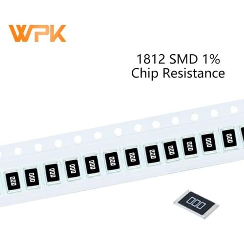 100Pcs 1812 SMD Resistor Kit 1% Tolerance 0R-392R 47R 51R 56R 62R 68R 75R 82R 91R 10 Ohm Electronic Components DIY Assorted Set