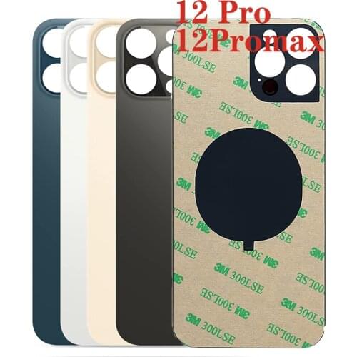 OEM Big Camera hole Back Battery Glass Cover Replacement For iPhone 12 Mini Pro Max Rear Housing Door With 3M glue