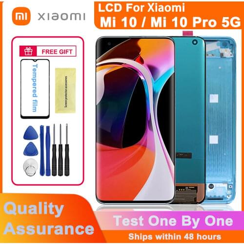 6.67" Original AMOLED LCD display for Xiaomi Mi 10 LCD touch screen Digitizer assembl For Xiaomi MI 10 Pro 5G LCD replacement