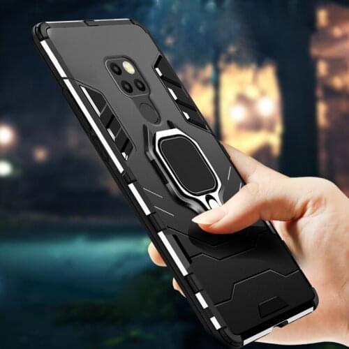 Luxury Phone Case For Huawei Mate 20 Pro 20 Lite 20X Mate 9 10 Honor 10 7C 8X Play Cover Coque Finger Ring Holder Silicone PC
