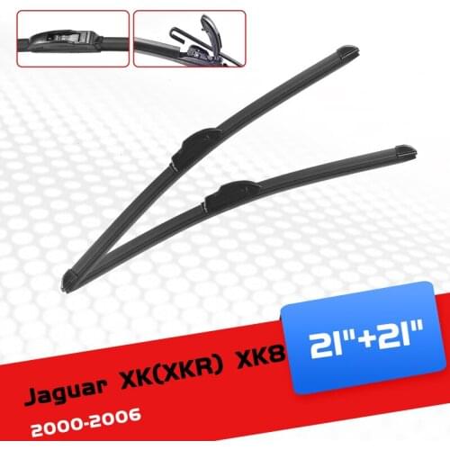 CELANOVA Car Wiper Blade For Jaguar XK XKR XK8 2000-2006 21"+21" Windscreen Windshield Rubber Wiper