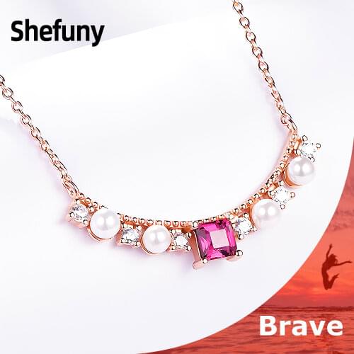 SHEFUNY Pearl Necklaces For Women