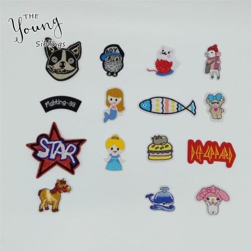 Sewing Kids cartoon Exquisite Iron on Patches Embroidery Applique Motifs Stickers Badges DIY Clothing Decoration Accessories