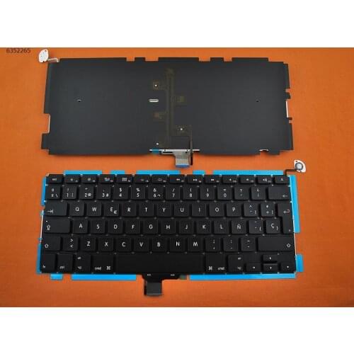 Spanish SP Replacement Keyboard New for Apple Macbook Pro Unibody A1278 MB467 Models 13.3" BLACK With Backlit Board No Frame