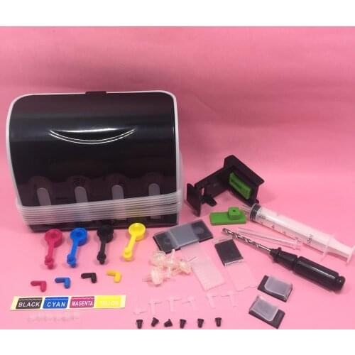 YOTAT Universal DIY CISS kit 4color CISS ink tank accessories Replacement for HP 21 22 60 61 56 57 74 75 901 121 300 122 301