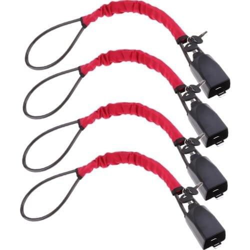 4 Pieces Universal 570mm Car SUV Anti theft Steel Locking PVC Steering Wheel Lock Strap Automotive Tool Devices Antivol Voiture