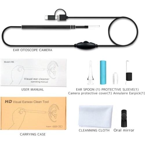 Ear Cleaner Earpick Endoscope 5.5mm Lens Otoscope Earwax Cleaning Spoon Remover for Smartphone PC