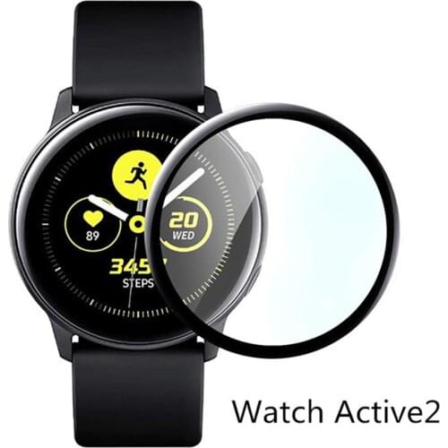 3D Soft Fibre Glass Protective Film Cover For Samsung Galaxy Watch Active / Active 2 40mm 44mm smart watch Full Screen Protector