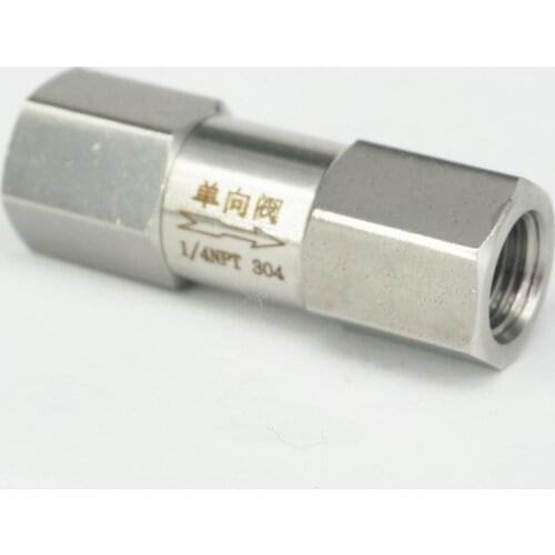 1/4" NPT Female Check One Way Valve 304 Stainless Steel Water Gas Oil Non-return