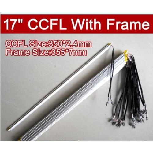 10PCS 17'' inch dual lamps CCFL with frame,LCD monitor lamp backlight with housing,CCFL with cover,CCFL:350MM,FRAME:355mmx7mm