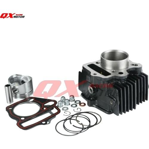 125cc Motorcycle 52.4mm Bore Steel Cylinder Piston Gasket kit For Lifan 1P52FMI Horizontal Engines Dirt Pit Bike Monkey Bike ATV