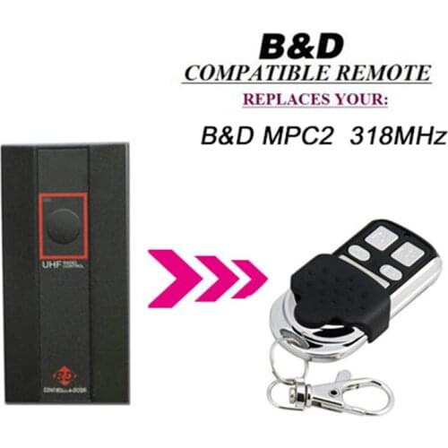 2pieces 318MHZ MPC2 BND replacement remote BND garage door remote high quality beautiful