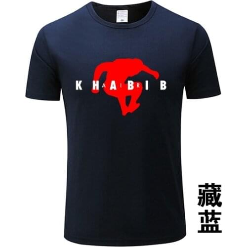2020 Mens T Shirt Air Khabib Nurmagomedov UFCs Black T-shirt Men fashionable Women MMA Tshirt Printed Round Neck TShirts GG-66