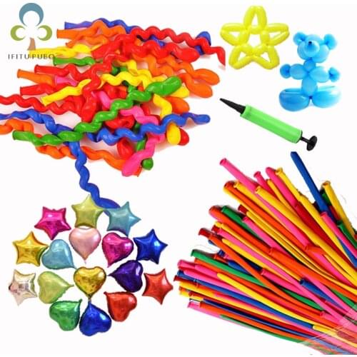 78Pcs/set Long Balloon Spiral Balloon Aluminum Foil Balloon One Set Wedding Supplies Celebration Holiday Decoration LXX