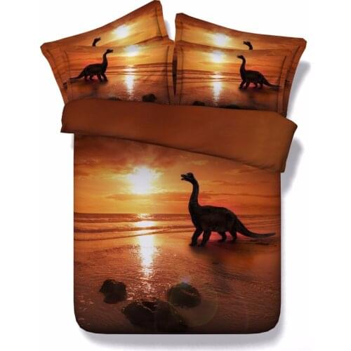 Free shipping 3d animal dinosaur 1 duvet cover&2 pillow cases twin/full/queen/king/super king size bedding set