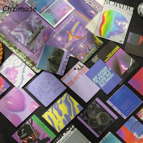 Chzimade 60Pcs/lot Rainbow Garden Junk Journal Paper Sticker Bullet Scrapbooking Paper DIY Decorative Stationery