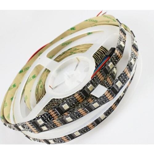 5M WS2801 Digital LED Strip 5V RGB LED Light Dream Color 32 LEDs/m 32 IC Black PCB Individually Addressable led pixel strip