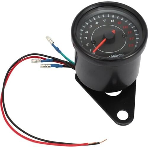 Digital Electronic Induction Ip65 Led Backlight Universal Motorcycle Speedometer Meter Counter 13K Rpm Shift Tachometer Gauge