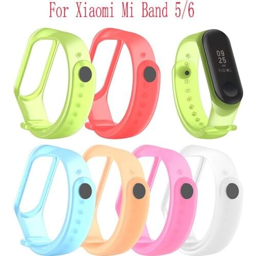Breathable Strap For Xiaomi Mi Band 5 6 Strap Replacement Color Silicone Wristband Tpu Strap For Xiaomi Miband 5 6 Nfc Strap