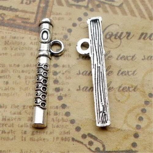 Flute Music Charm Pendants Jewelry Making Finding DIY Bracelet Necklace Earring Accessories Handmade 5pcs