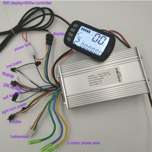 24v36v48v400W-1000w BLDC Motor Controller+LCD Display Bike Accessory Electric Scooter MTB ATV Parts Throttle/Pedal 5gears