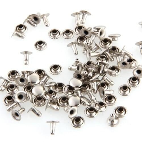 KSOL 50 PCS 8 mm Spikes Studs Screw Rivets Spike for Shoes Belt Bag DIY Circle