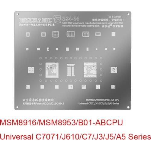 Mechanic Universal BGA Reballing Stencil for Samsung MSM8916/MSM8953/B01-AB C7071/J610/C7/J3/J5/A52 CPU Power WIFI Audio IC Chip