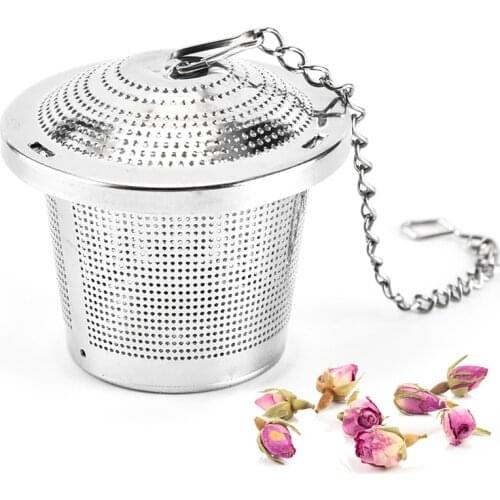 Stainless Steel Tea Strainer Locking Tea Infuser Tea Ball Seasoning Herb Spices Ball Strainer Kitchen Accessories