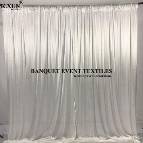 Wholesale Price Sheer Ice Silk Wedding Backdrop Curtain Panel Stage Background Photo Booth Event Party Decoration