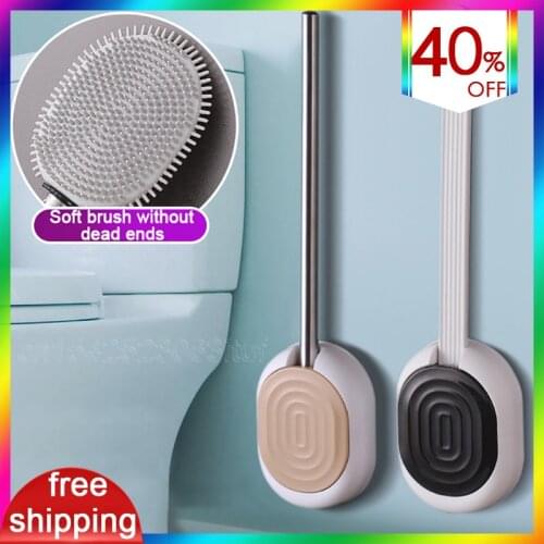 Stainless Steel Handle Toilet Brush Automatic Simplicity Bathroom Supplies Useful Household Accessories WC Bathroom Accessories