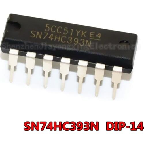 10PCS SN74HC393N DIP14 SN74HC393 DIP 74HC393N 74HC393 HD74HC393AP 74HC393AP DIP-14 new and original IC