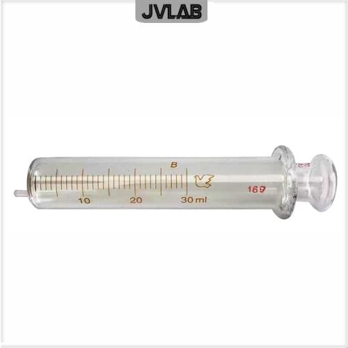 Glass Syringes Glass Sampler 30 ml Lab Glassware Glass Injector