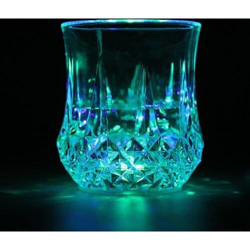 LED Flashing Glowing Water Liquid Activated Light-up Wine Glass Cup Mug Party Decor cup LED Flash Beer Cup Bar party supplies