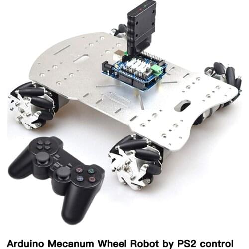 Open Source Smart Mecanum Wheel RC Robot Car for Arduino by 2.4G PS2 Handle Controller Kit DIY Project STEM Toy