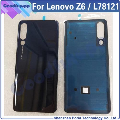 For Lenovo Z6 L78121 Battery Back Cover Rear Case Cover Rear Lid With Glass Lens Parts Replacement