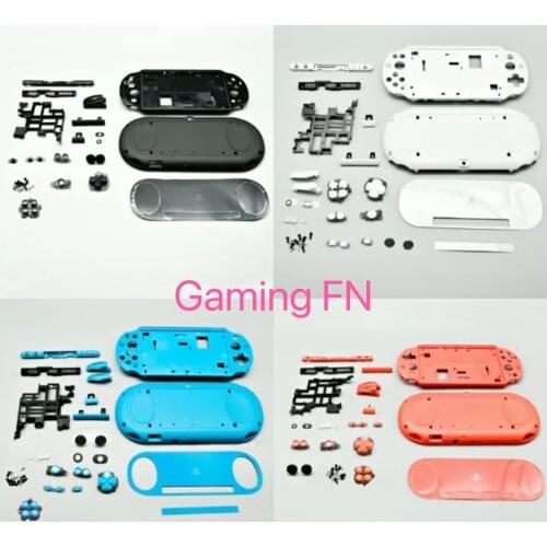 1set for psvita for ps vita psv 2000 plastic housing shell case front and back cover with button black or white