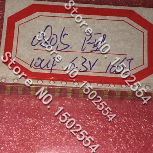 20PCS/LOT Patch Tantalum Capacitor 10UF 6.3V P type 0805/2012 106J Yellow has polarity