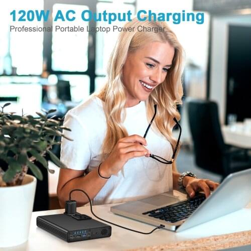 36000mAh 120W AC DC Output Portable Quick Charging Power Station for Universal Laptop Notebook Tablet Macbook Dell HUAWEI ACER