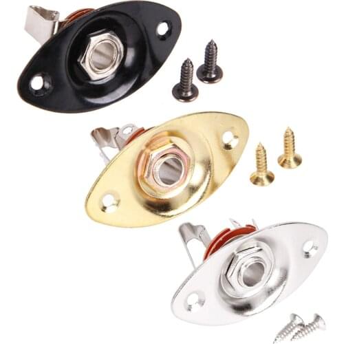 6.35mm Electric Guitar/Bass O-val Pickup Jack Poratble Guitar Pickup Jack for Guitar Accessories Guitar Parts