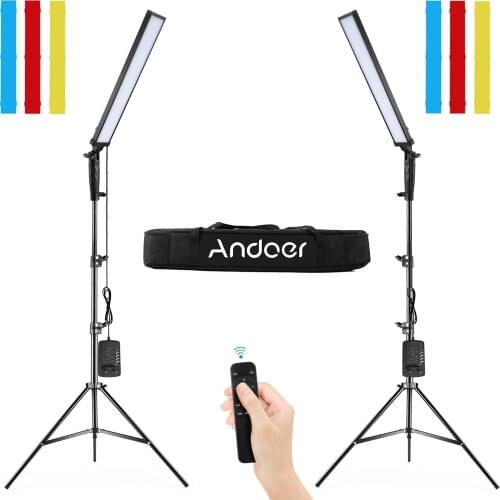 Andoer BH-20H Handheld Photography LED Light Kit LED Video Lamp for Video Portraits Wedding Advertisement Photography photo
