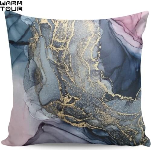 Blush, Paynes Gray and Gold Metallic Abstract Pillow Covers Cases Pattern Cover Cushion Pillowcase Square Print