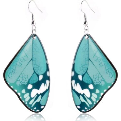 Street Shot Jewelry Popular Style Exaggerated Natural Butterfly Earrings 316L Stainless Steel Ear Hook Women Earrings