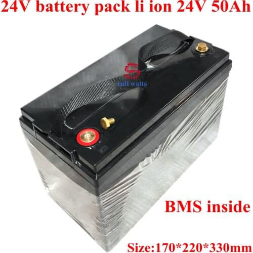 Hot sale 1000W 24V battery pack li-ion 24V 50AH for Motor RV Solar Energy Yacht solar Golf Car UPS Lithium Battery with BMS