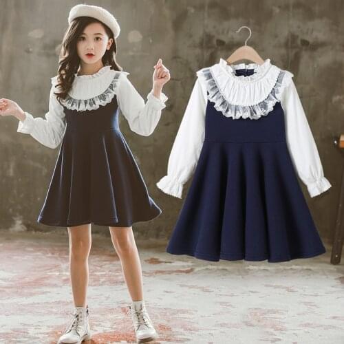 Keelorn Teenager Girls Dress 2021 New Autumn Kids Elegant Clothes Long Sleeve Children Prencess Vestidos With Bowknot Winter