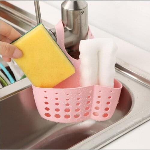 Kitchen Sink Storage Basket Sponge Holder Bathroom Soap Comb Hanging Shelving Rack Drain Faucet Storage Pail Shelves Organizer