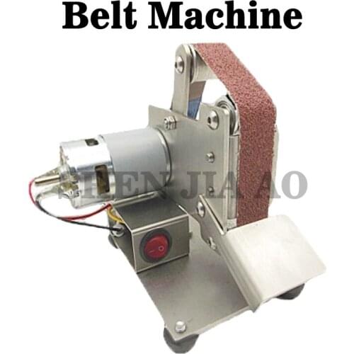 Small Mini Belt Machine Stainless Steel DIY Belt Grinding And Polishing Machine 110-220V Desktop Fixed Angle Sharpening Machine