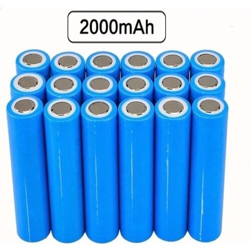 GTF 18pcs 18650 Battery 3.7V Refillable Li-ion Battery 18650 Royal Capacity Battery 2000MAH lithium batteries