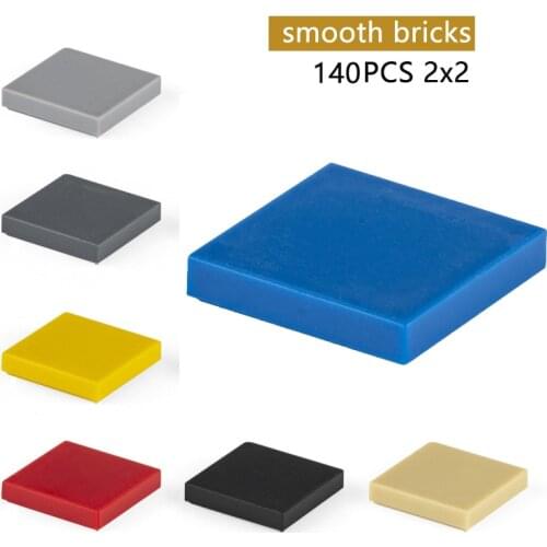 Moc Creative Enlighten Brick 2x2 140pcs DIY Enlighten Classic smooth Building Blocks Compatible with Assembles Particles